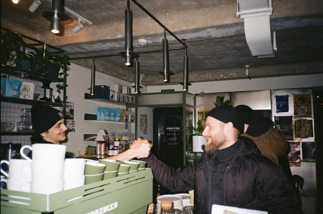 Микола Левицький і бариста